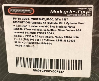 New MMG ModCycles MGHP0422_80CC Big Bore Kit 80cc for 50cc 4 Stroke Scooters
