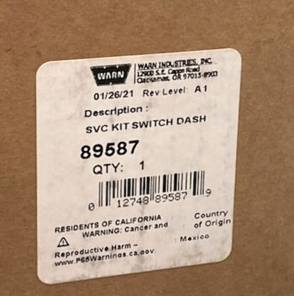 New Genuine Warn 89587 SVC Dash Switch Kit