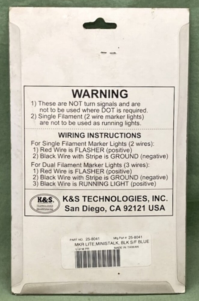New Genuine K&S 25-8041 Blue Universal Marker Light Set