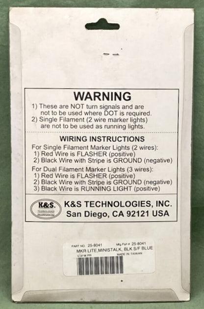 New Genuine K&S 25-8041 Blue Universal Marker Light Set
