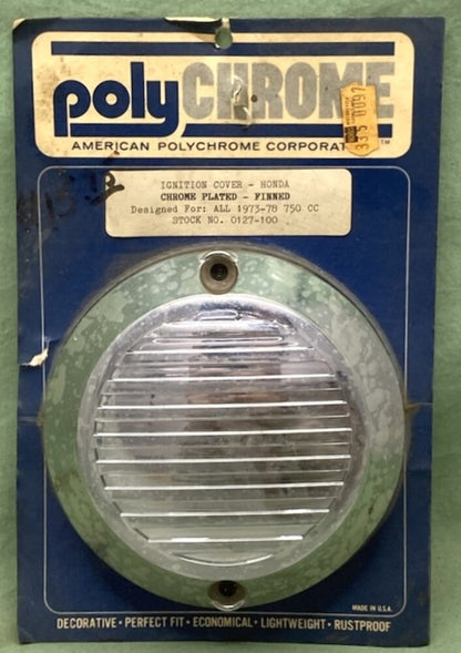 New Genuine Polychrome 0127-100 Chrome Plated Ignition Cover for Honda