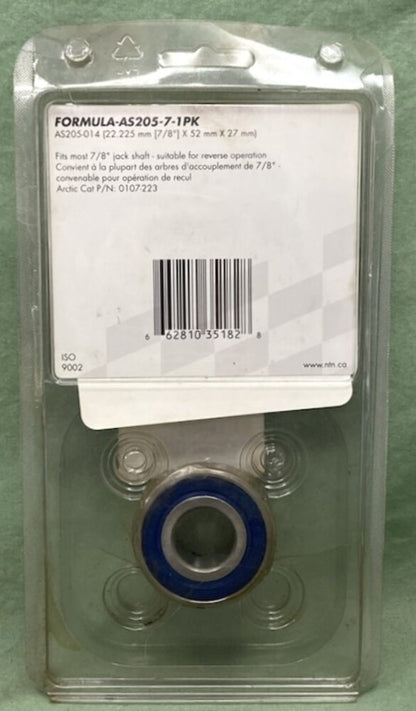 New Genuine NTN Formula-AS205-7-1PK Snowmobile Bearing