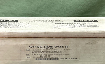 New Genuine Excel XS9-11207 Front Spoke and Nipple Set with Extra Nipple Set