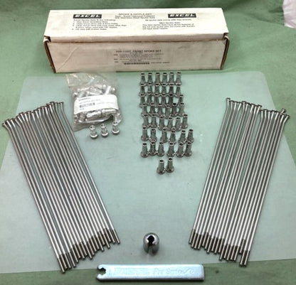 New Genuine Excel XS9-11207 Front Spoke and Nipple Set with Extra Nipple Set