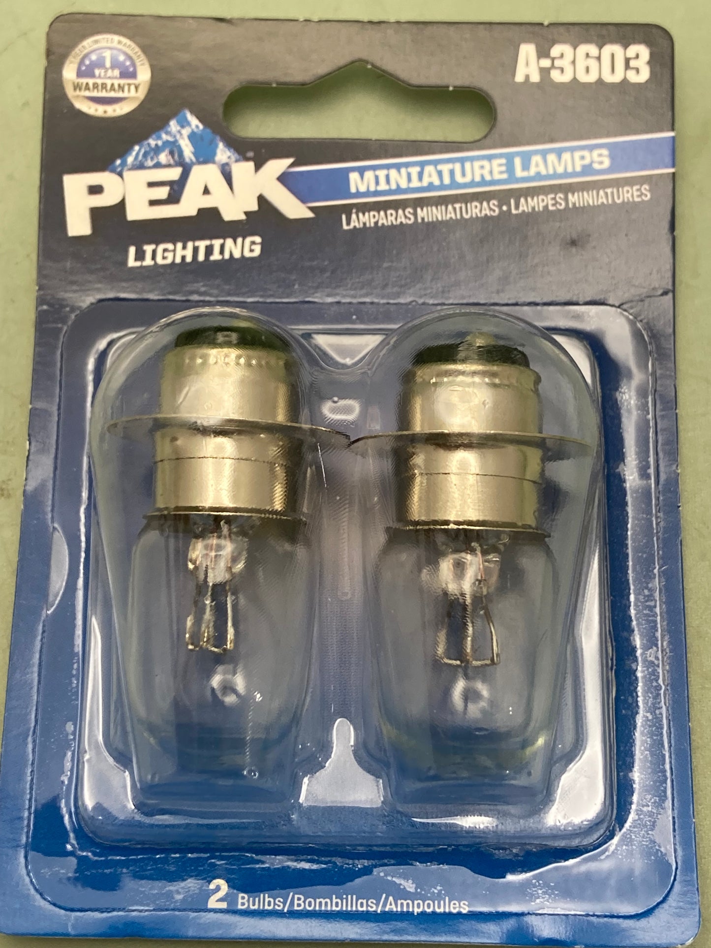 2 PK New Genuine Peak Lighting A-3603 Halogen Bulb 12V 25W