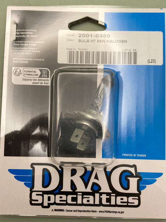 New Genuine Drag Specialties 2001-0380 Halogen Headlight Bulb H7 55W