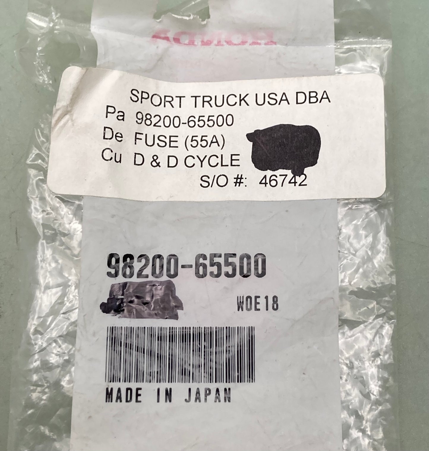 New Genuine Honda 98200-65500 Fuse G (55A)
