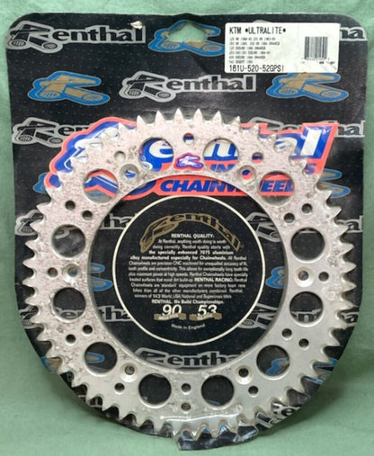 New Genuine Renthal 161U-520-52GPSI Ultralite Sprocket 52T for KTM