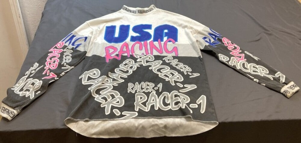 Genuine Vintage 80s USA Racing Designs Motocross Long Sleeve Shirt Size L