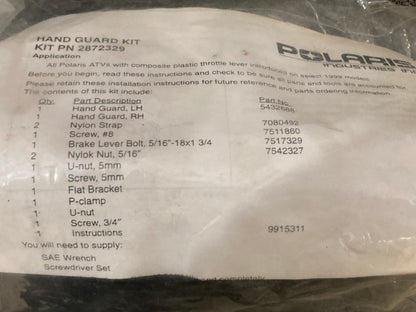 Polaris 2872329 Hand Guard Kit New Genuine
