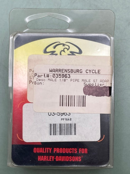 Biker's Choice 03-5963 Male 1/8" Pipe Male St Adap New Genuine