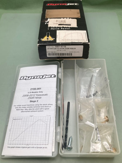 DynoJet 1007-0318 Jet Kit Stage 2 Kawasaki 08-2012 New Genuine