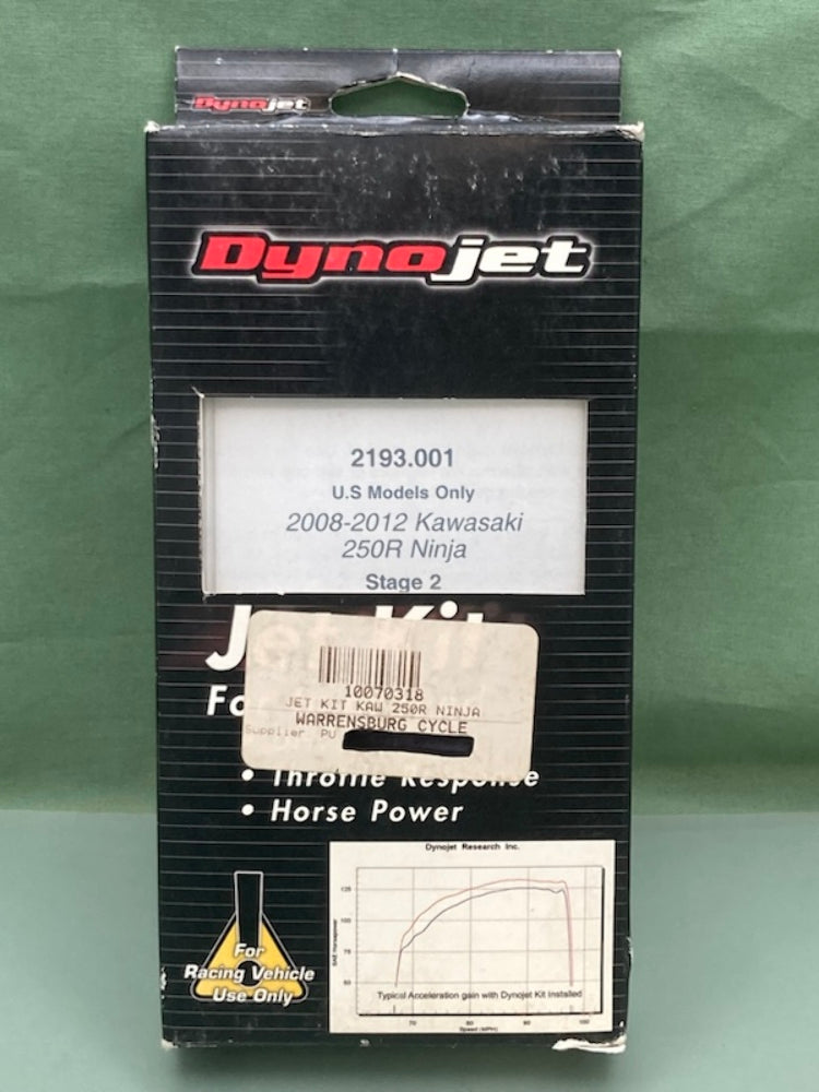 DynoJet 1007-0318 Jet Kit Stage 2 Kawasaki 08-2012 New Genuine