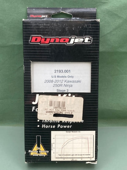 DynoJet 1007-0318 Jet Kit Stage 2 Kawasaki 08-2012 New Genuine