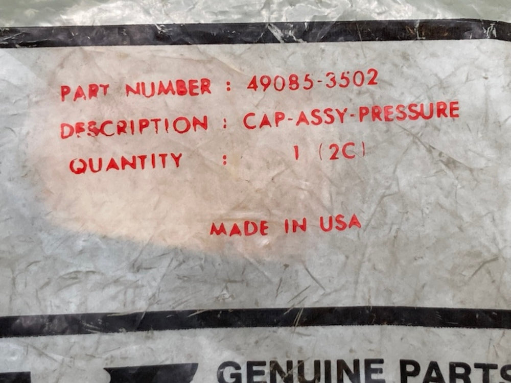 Kawasaki 49085-3502 Cap Assy Pressure New Genuine