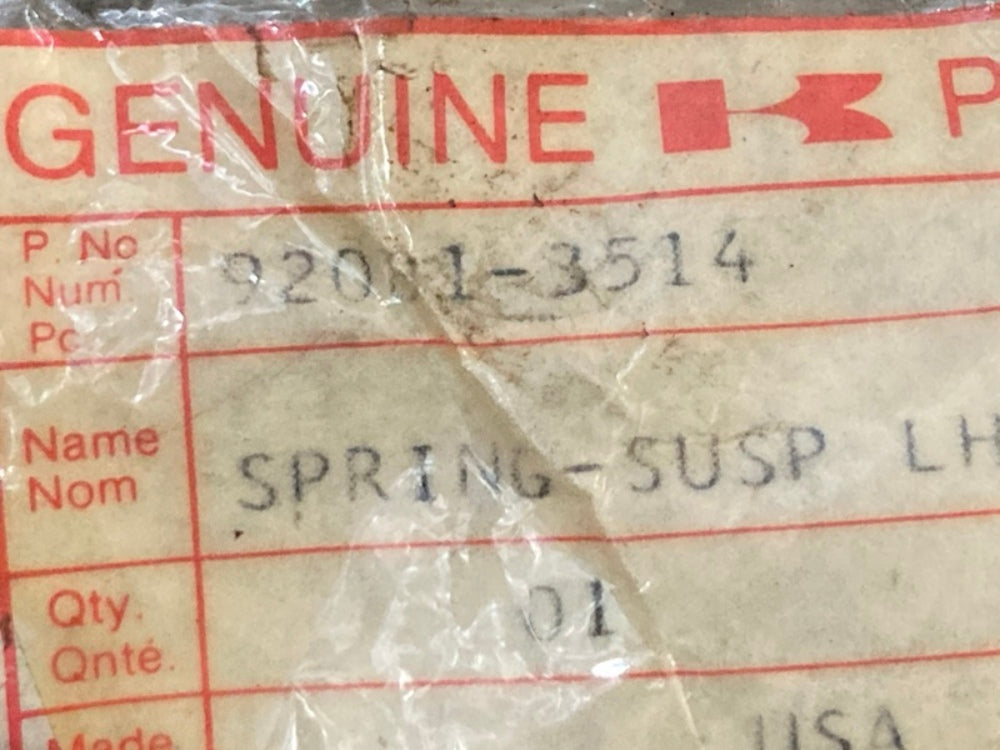 Kawasaki 92081-3514 Spring Susp Lh New Genuine