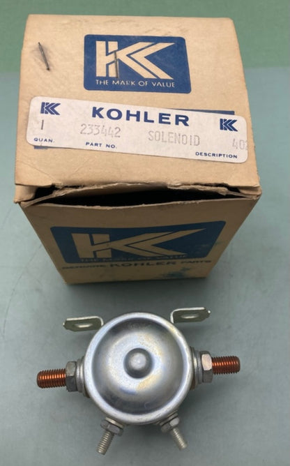 Kohler 233442 Solenoid 12VDC New Genuine 70-111224-3