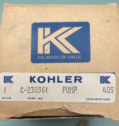Kohler C-230361 Pump New Genuine