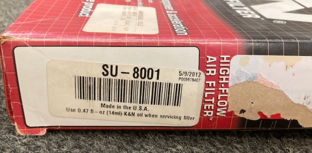 K&N SU-8001 High Flow Air Filter New Genuine