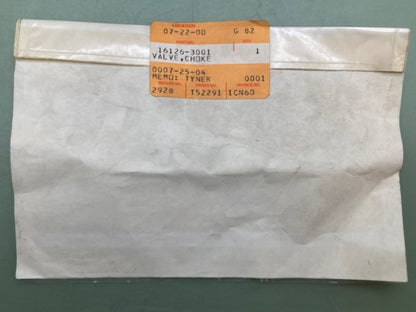 Kawasaki 16126-3001 Valve Choke New Replaces