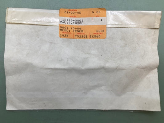 Kawasaki 16126-3001 Valve Choke New Replaces