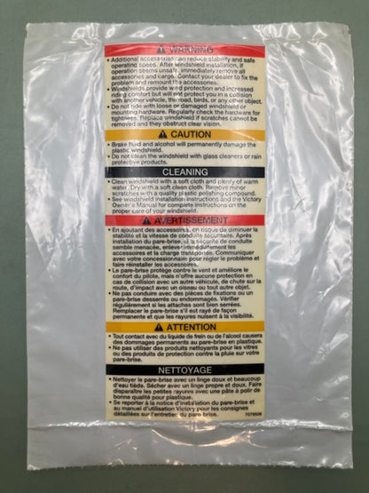 Polaris 7079506 Decal Warning Caution Clean Windshield New Genuine