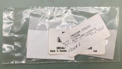 Polaris 7175486 Decal Warn Override New Genuine