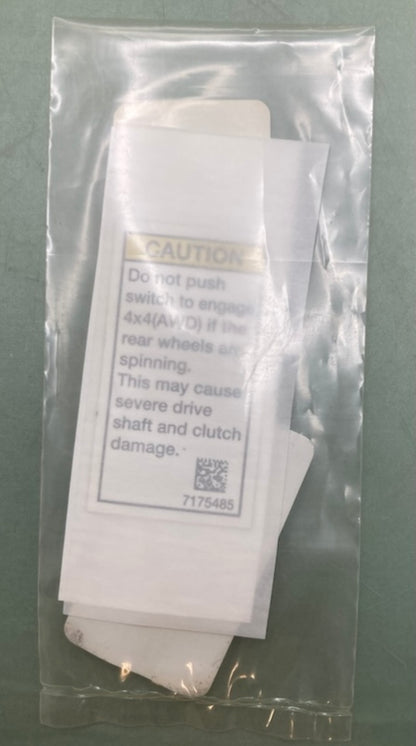 Polaris 7175485 Decal Caution 4X4 AWD 7079780 New Genuine