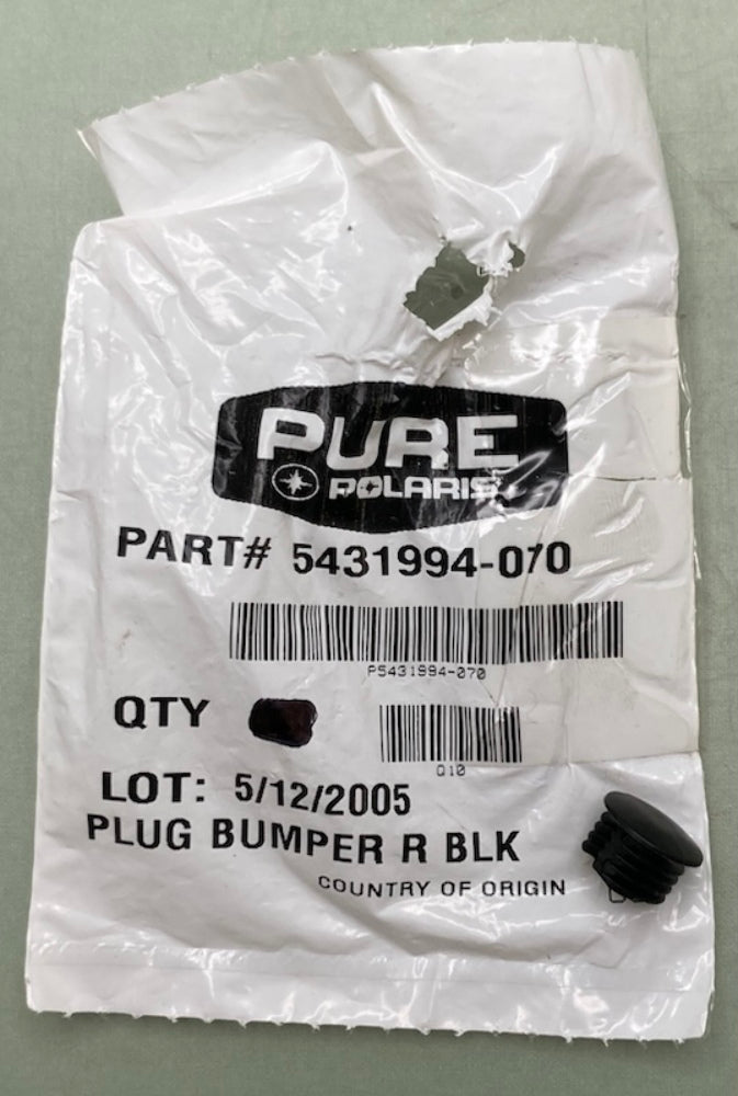 Polaris 5431994-070 Plug Bumper Rear BLACK New Genuine