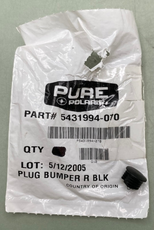 Polaris 5431994-070 Plug Bumper Rear BLACK New Genuine