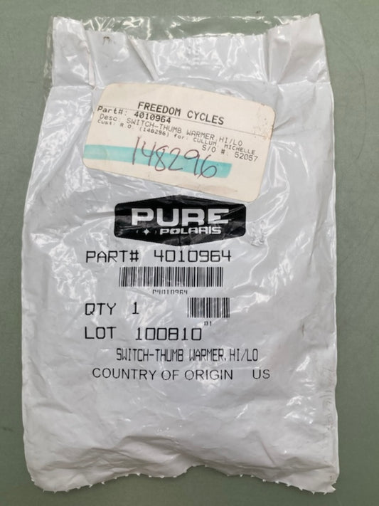 Polaris 4010964 Switch Thumb Warmer Hi/Lo New Genuine