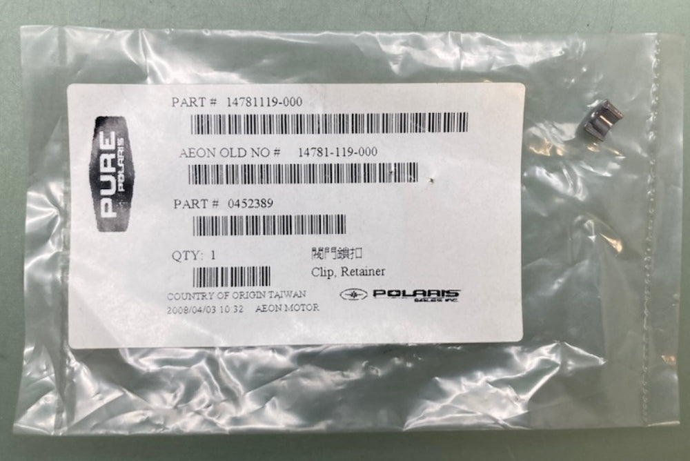 Polaris 0452389 Retainer Clip New Genuine