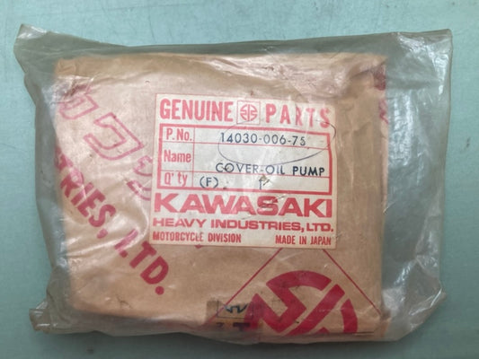 Kawasaki 14030-006-75 Oil Pump Cover SILVER New Genuine