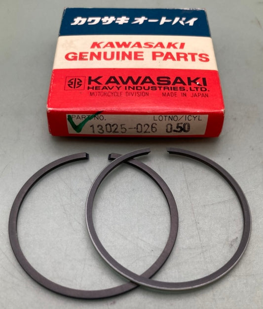 Kawasaki 13025-026 Ring Set 0.50 New Genuine