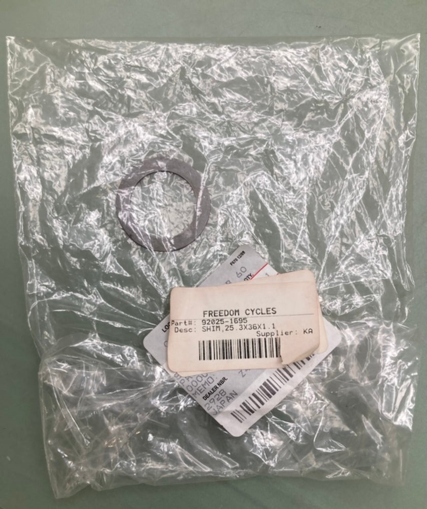Kawasaki 92025-1695 Shim 25.3X36X1.1 New Replaces