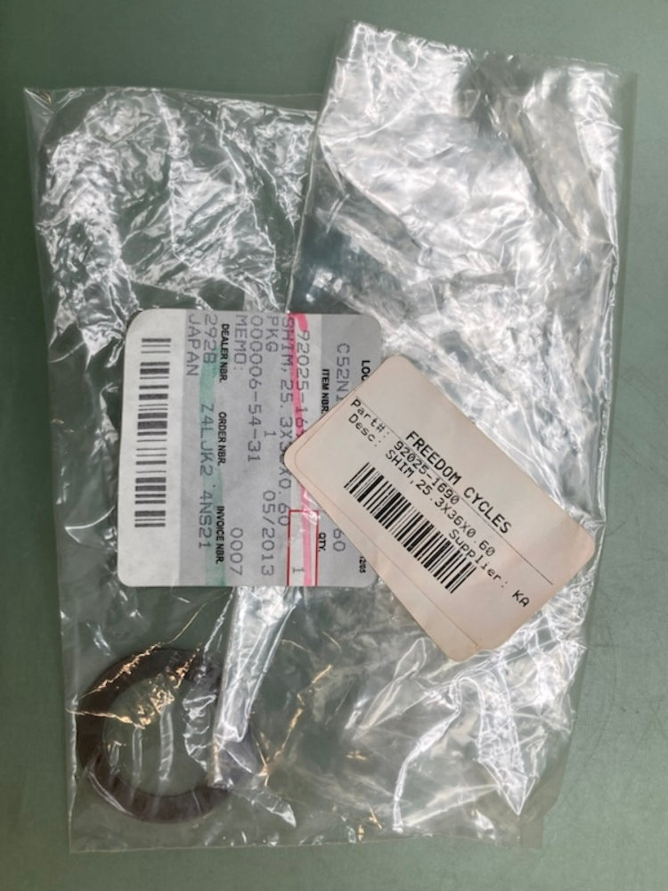 Kawasaki 92025-1690 Shim 25.3X36X0.60 New Replaces