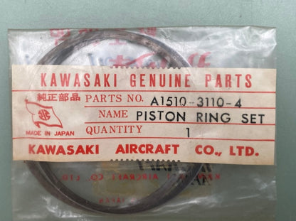 Kawasaki A1510-3110-4 Piston Ring Set 13024-034 New Genuine