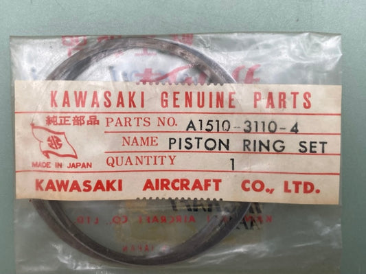 Kawasaki A1510-3110-4 Piston Ring Set 13024-034 New Genuine