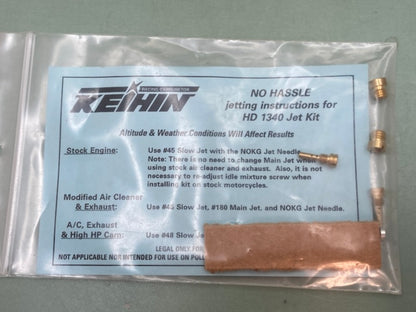 Keihin 289331 CVH Jet Kit HD1340 89-99 New Genuine