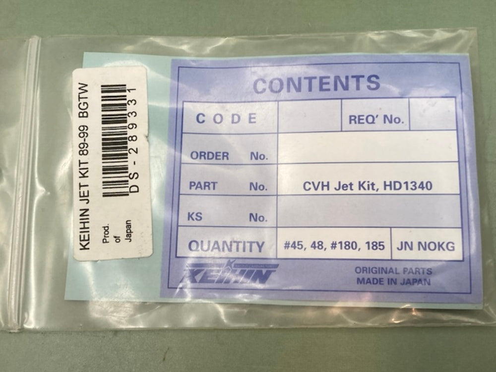 Keihin 289331 CVH Jet Kit HD1340 89-99 New Genuine