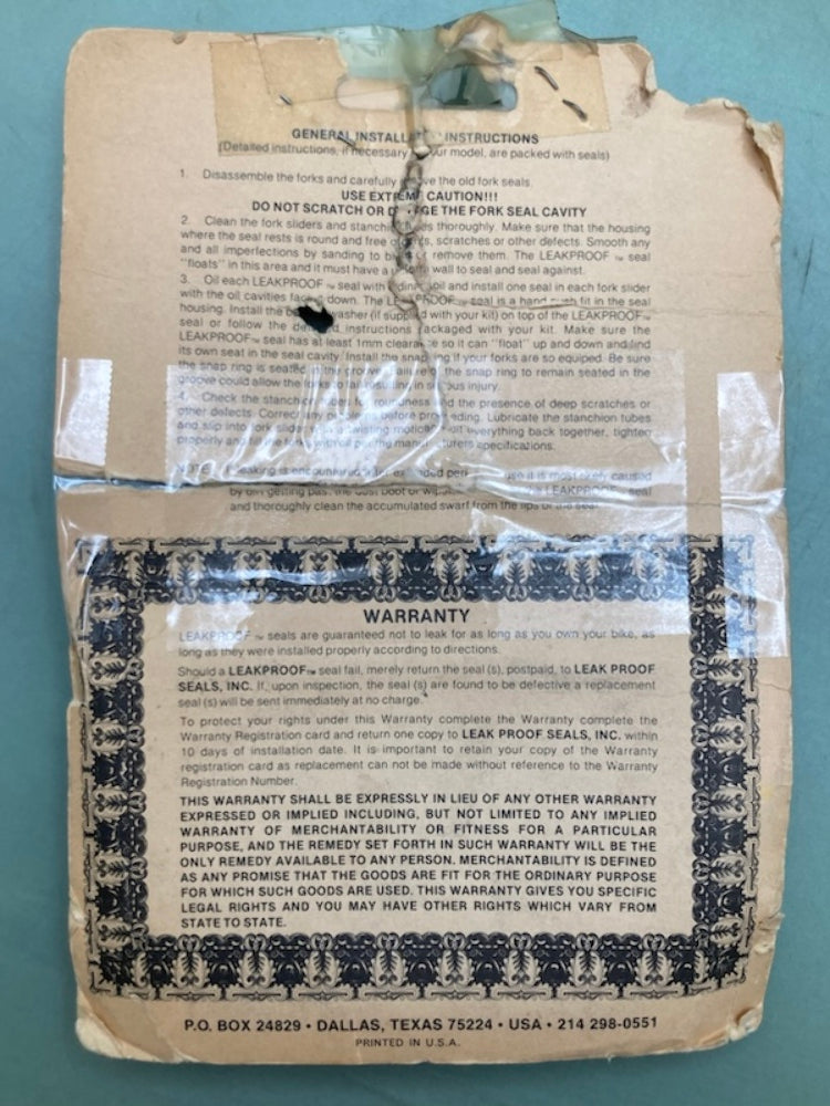 Leak Proof 90756-149-841 Fork Seal Set New Genuine