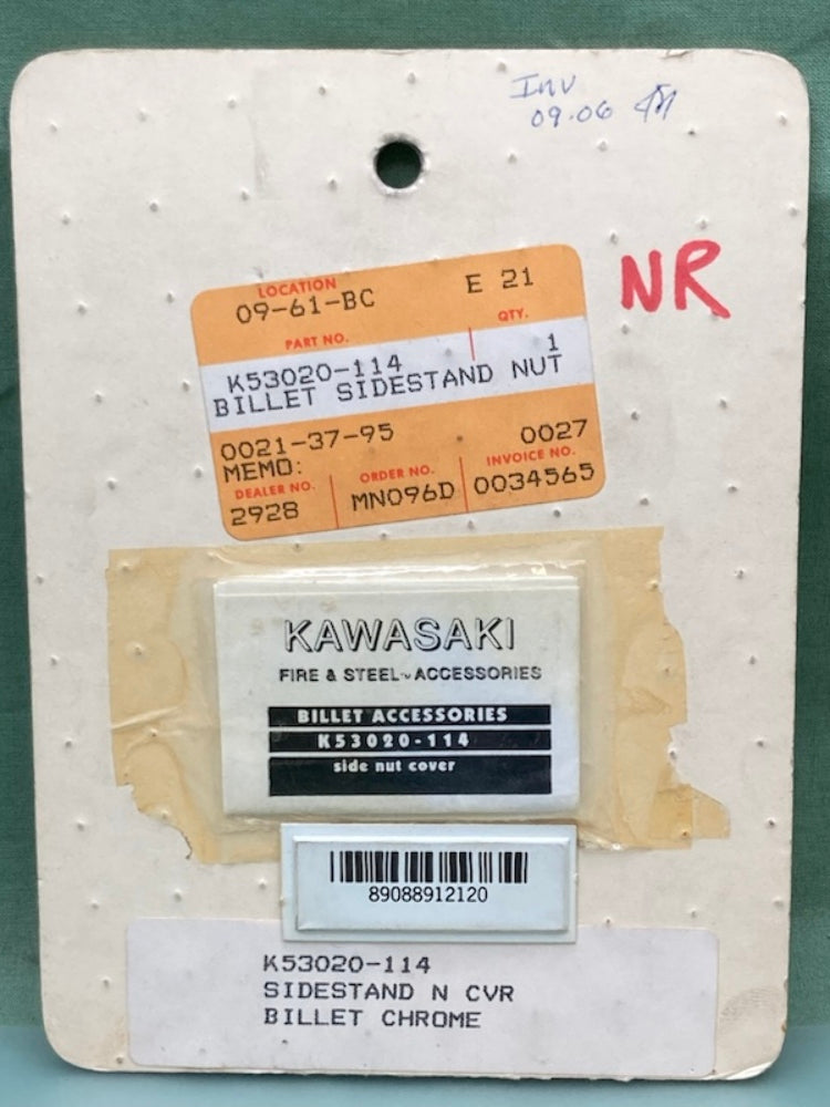 Kawasaki K53020-114 COVER SIDE STAND NUT New Genuine