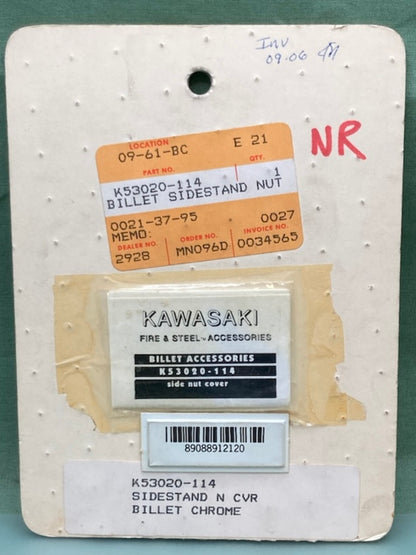 Kawasaki K53020-114 COVER SIDE STAND NUT New Genuine