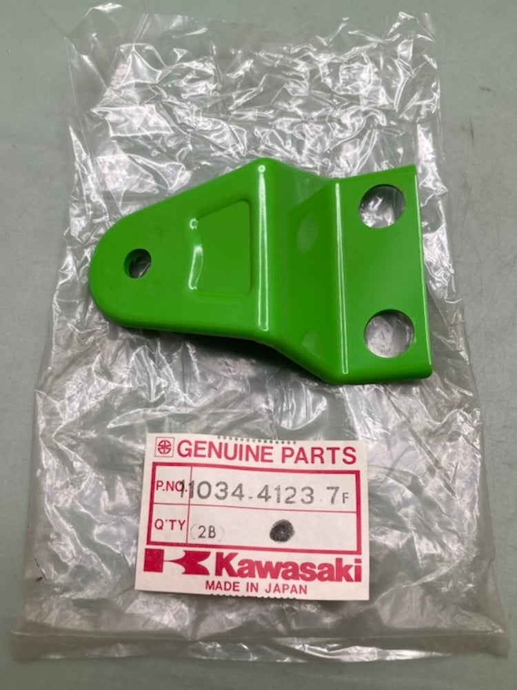 Kawasaki 11034-4123-7F HEADLAMP BRACKET LIME GREEN New Genuine