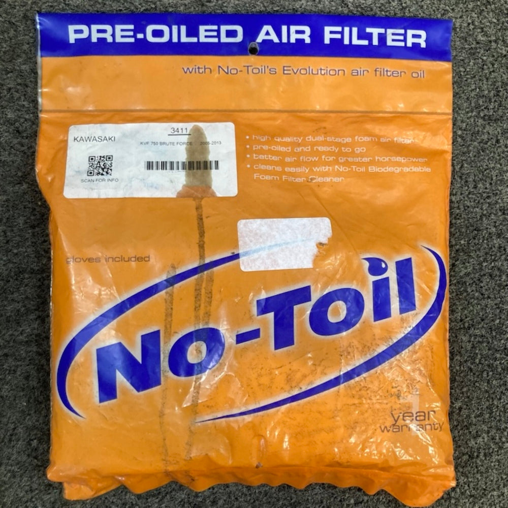 No Toil 3411 Pre Oiled Air Filter Kawasaki New Genuine