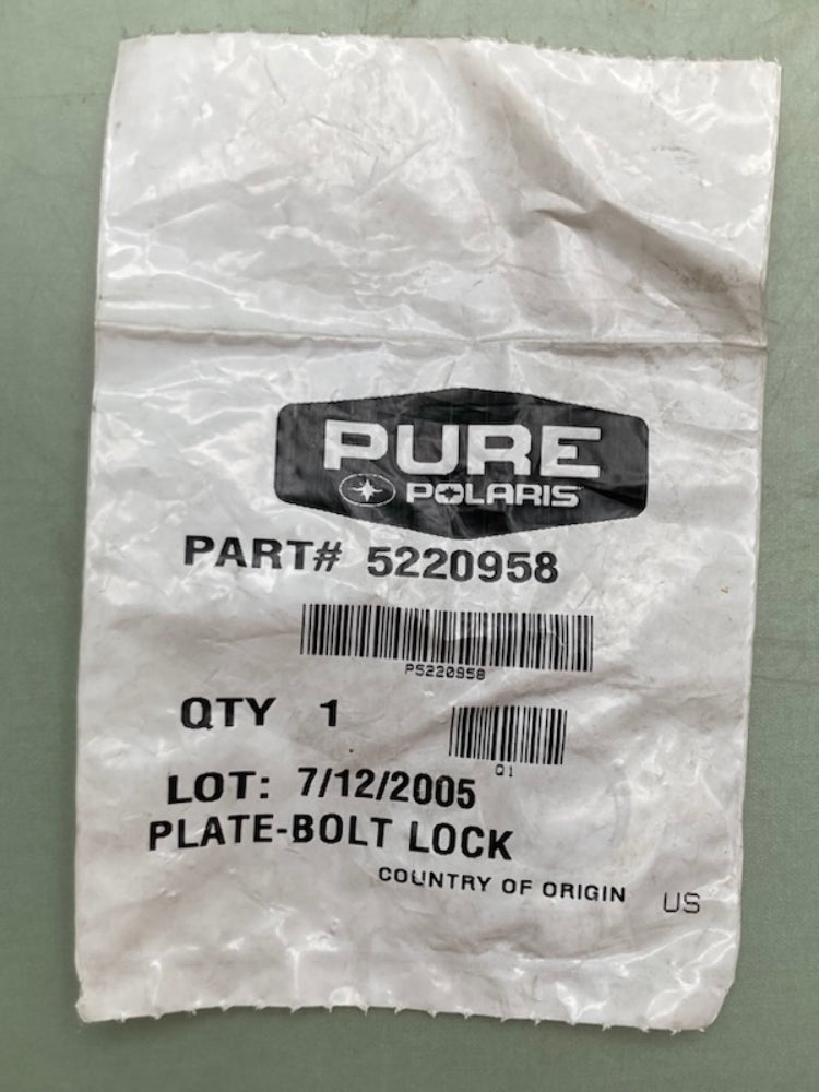 Polaris 5220958 PLATE BOLT LOCK New Genuine