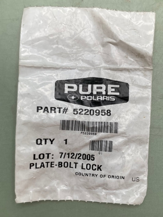Polaris 5220958 PLATE BOLT LOCK New Genuine