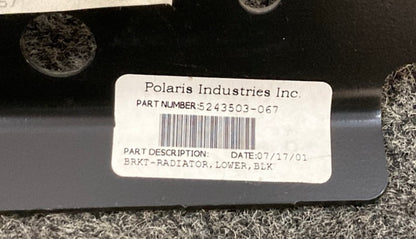 Polaris 5243503-067 LOWER RADIATOR BRACKET New Genuine
