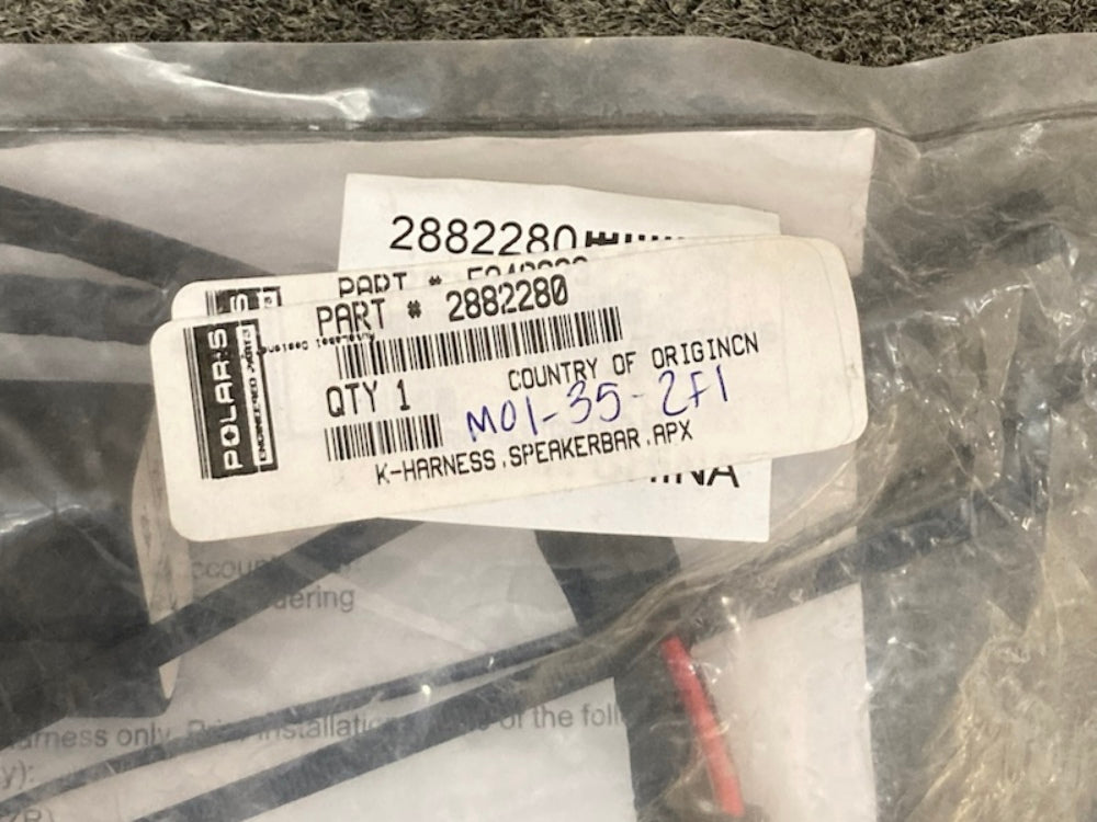 Polaris 2882280 K Harness Speakerbar Apx New Genuine
