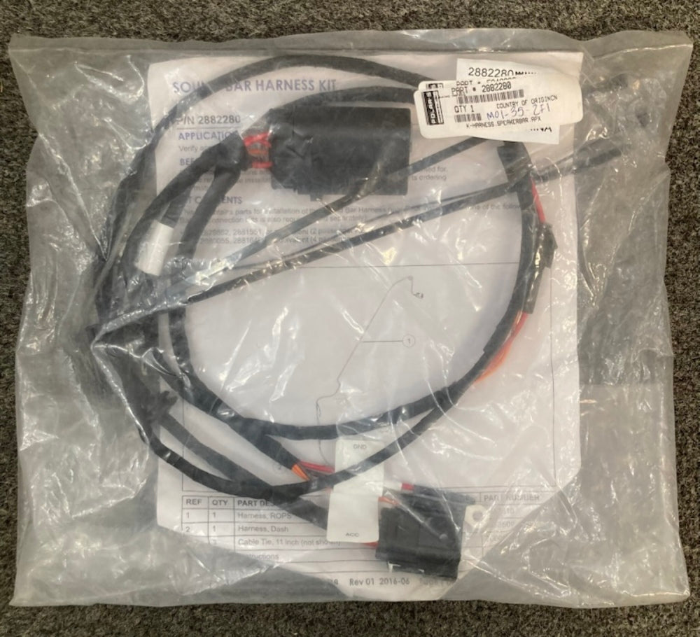 Polaris 2882280 K Harness Speakerbar Apx New Genuine